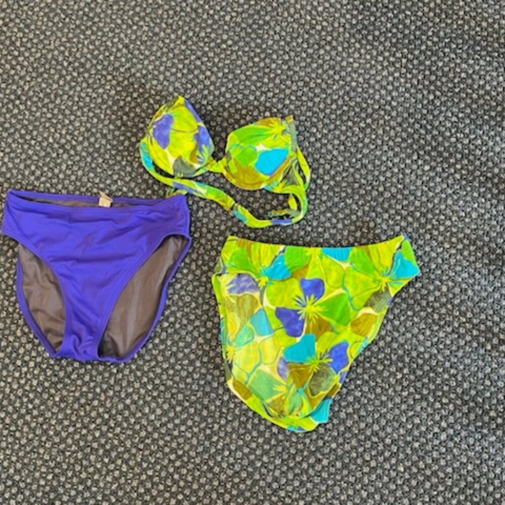 Victoria's Secret Swim Suit - bikini with 2 bottoms - 34A bra
